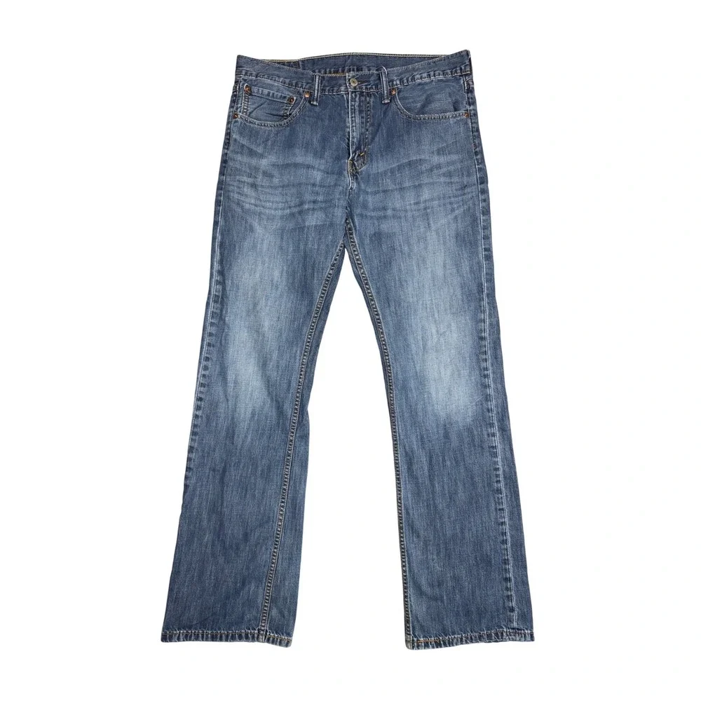 Levis 527 Slim Bootcut Jeans Mens 34x34 Medium Wash Blue Denim 100% Cotton